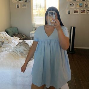 Baby blue babydoll dress